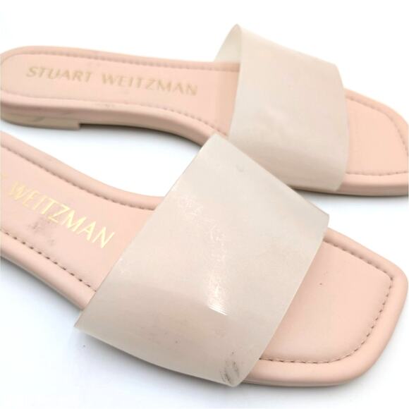 Stuart Weitzman Summer Flat Sandals Slip-On Women's Pink Size US7B EU37.5 - Picture 7 of 11